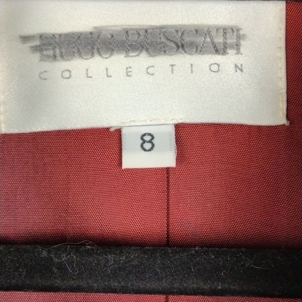 Hugo Buscati Collection Deep Blue Wool Collared Long Sleeve Zip Up Blazer Jacket - Picture 6 of 16